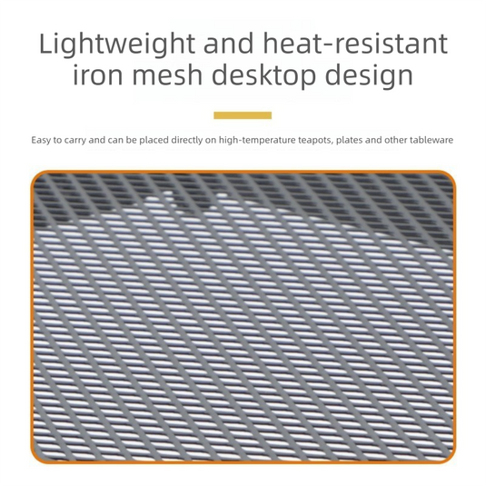 Portable Folding Camping Table 60x40cm - Adjustable Height Heat Resistant Mesh Top - Lightweight Aluminum Outdoor BBQ & Picnic Stand