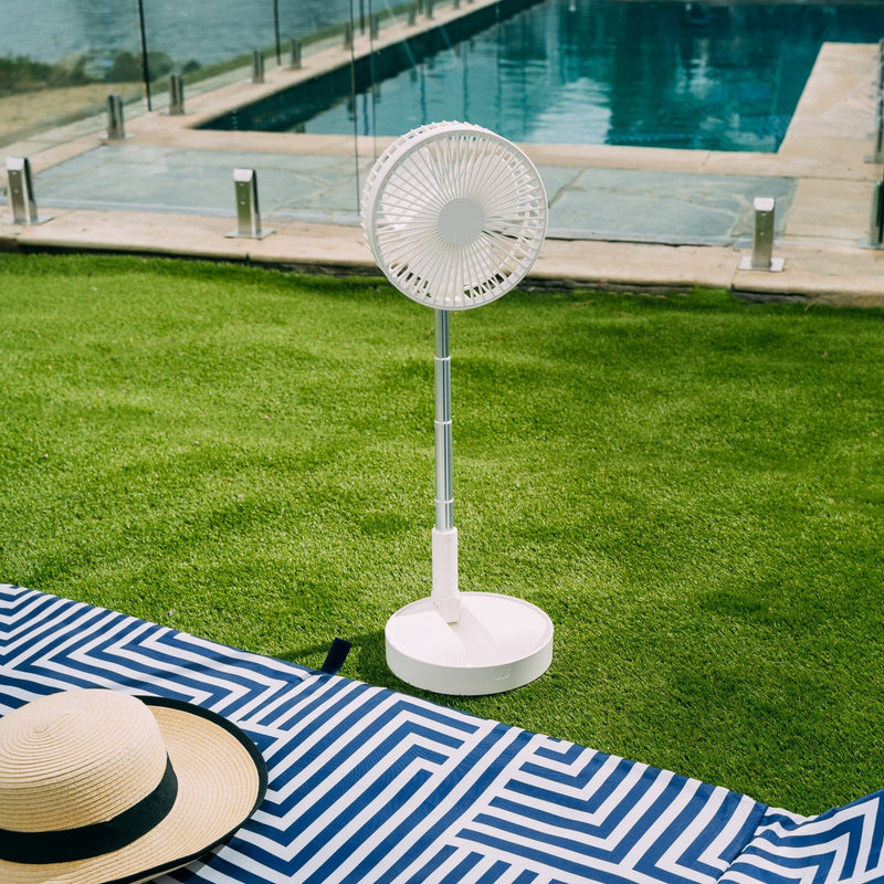 Load image into Gallery viewer, Folding Telescopic 4.5W Portable Height/Tilt Adjustable Rechargeable Cordless Fan
