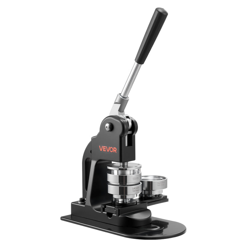 Load image into Gallery viewer, VEVOR Button Maker Machine, 58 mm, Pin Maker Machine with 500pcs Button Parts, Circle Cutter, Hex Wrenches and Magic Book, Ergonomic Handle, for DIY Badges, Personalized Pins and Key Chains, Black

