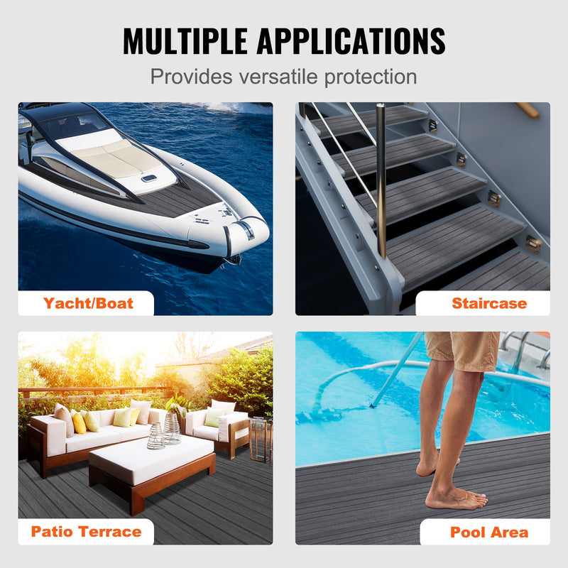 Load image into Gallery viewer, VEVOR Boat Flooring, EVA Foam Boat Decking 94.5&quot; x 17.7&quot;, Non-Slip Self-Adhesive Flooring, 11.6 sq.ft Marine Carpet for Boats, Yacht, Pontoon, Kayak Decking
