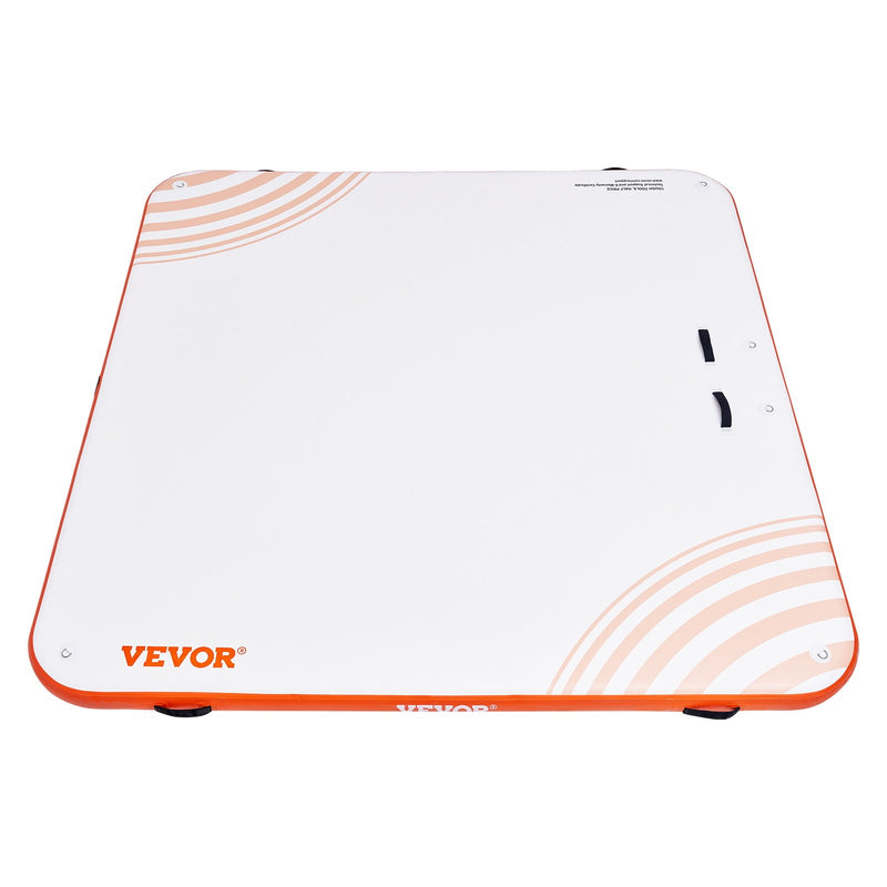 Load image into Gallery viewer, VEVOR Inflatable Floating Dock, 7 x 7FT Inflatable Dock Platform, Non-Slip Water Floating Dock Mat with Portable Carrying Bag &amp; Detachable Ladder, Floating Platform Island Raft for Pool Beach Ocean
