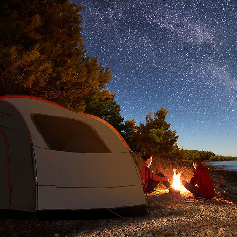 Load image into Gallery viewer, VEVOR SUV Camping Tent, 8&#39;-8&#39; SUV Tent Attachment for Camping with Rain Layer and Carry Bag, PU2000mm Double Layer Truck Tent, Accommodate 6-8 Person, Rear Tent for Van Hatch Tailgate
