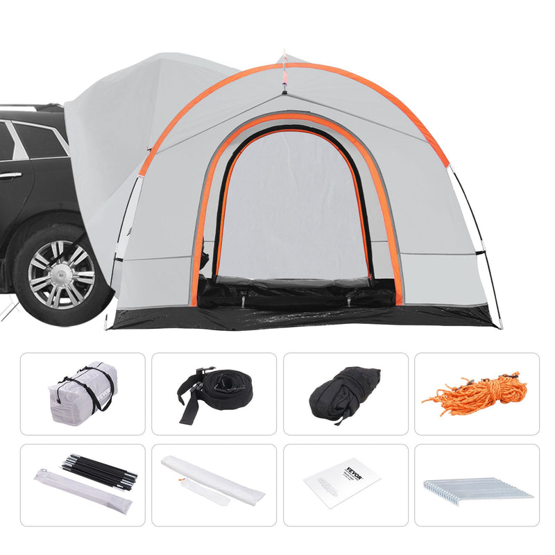 Load image into Gallery viewer, VEVOR SUV Camping Tent, 8&#39;-8&#39; SUV Tent Attachment for Camping with Rain Layer and Carry Bag, PU2000mm Double Layer Truck Tent, Accommodate 6-8 Person, Rear Tent for Van Hatch Tailgate
