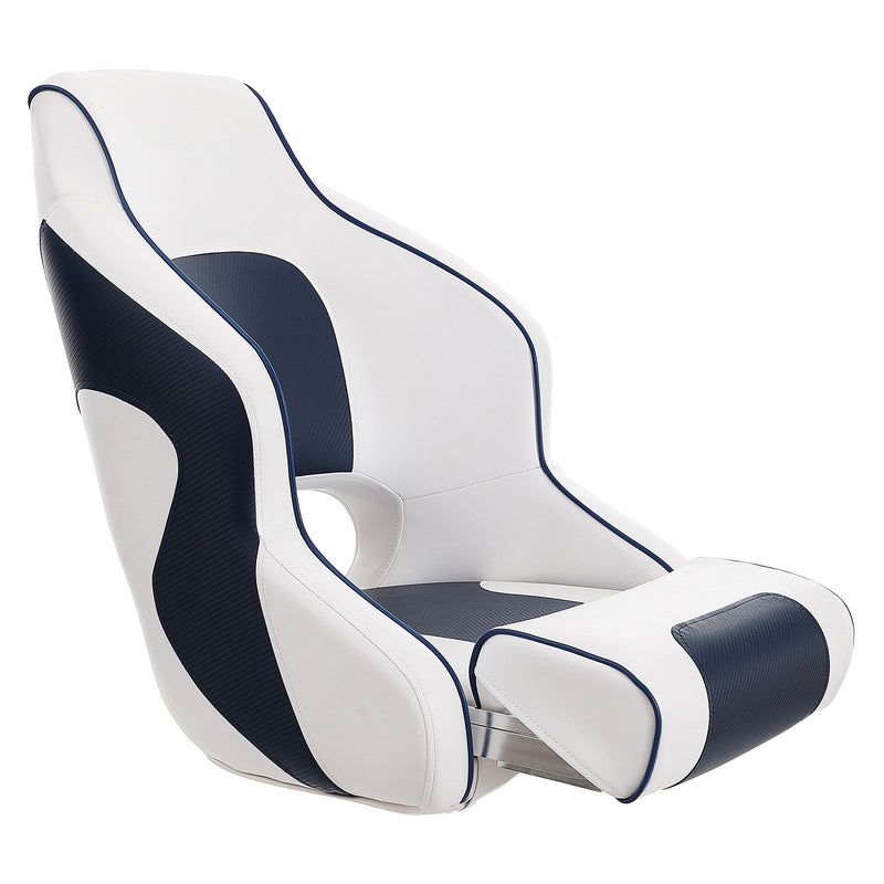 Load image into Gallery viewer, VEVOR Captain Bucket Seat Boat Seat, Flip Up Boat Seat, with Thickened Sponge Padding, Flip-up Bolster Boat Captain Chair for Fishing Boat, Sightseeing Boat, Speedboat, Canoe, 1-Piece
