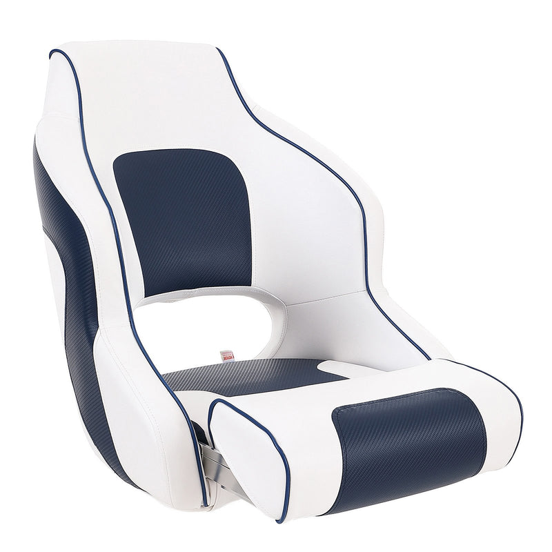 Load image into Gallery viewer, VEVOR Captain Bucket Seat Boat Seat, Flip Up Boat Seat, with Thickened Sponge Padding, Flip-up Bolster Boat Captain Chair for Fishing Boat, Sightseeing Boat, Speedboat, Canoe, 1-Piece
