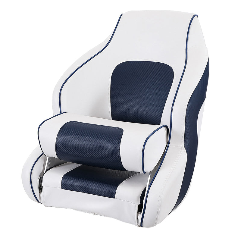 Load image into Gallery viewer, VEVOR Captain Bucket Seat Boat Seat, Flip Up Boat Seat, with Thickened Sponge Padding, Flip-up Bolster Boat Captain Chair for Fishing Boat, Sightseeing Boat, Speedboat, Canoe, 1-Piece
