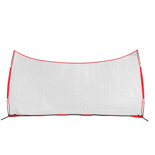 VEVOR Barricade Backstop Net, 20x10 ft Ball Sports Barrier Netting, Portable Practice Equipment with Carry Bag, Protection Screen for Baseball Softball Lacrosse Soccer Hockey Training, for Backyard