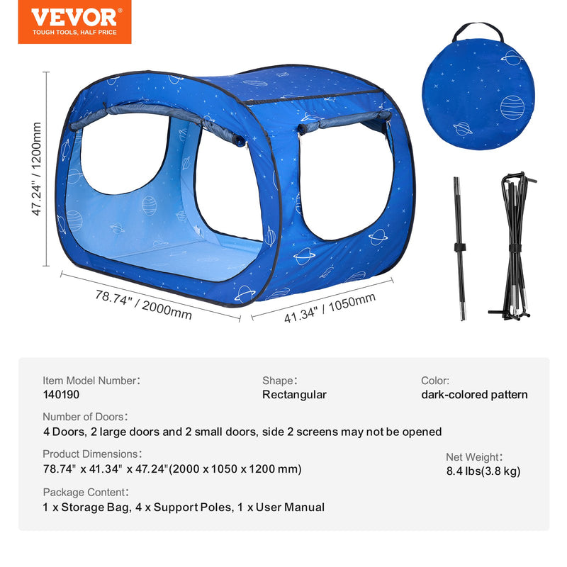 Load image into Gallery viewer, VEVOR Bed Tent, Pongee Fabric, 2 Doors Breathable Dream Tent with 8.5 mm Fiber Poles on Bed Privacy, Full Size Block out Light Sleeping Bed Canopy, Fit for Kids Playhouse and Adults Sleeping Tent
