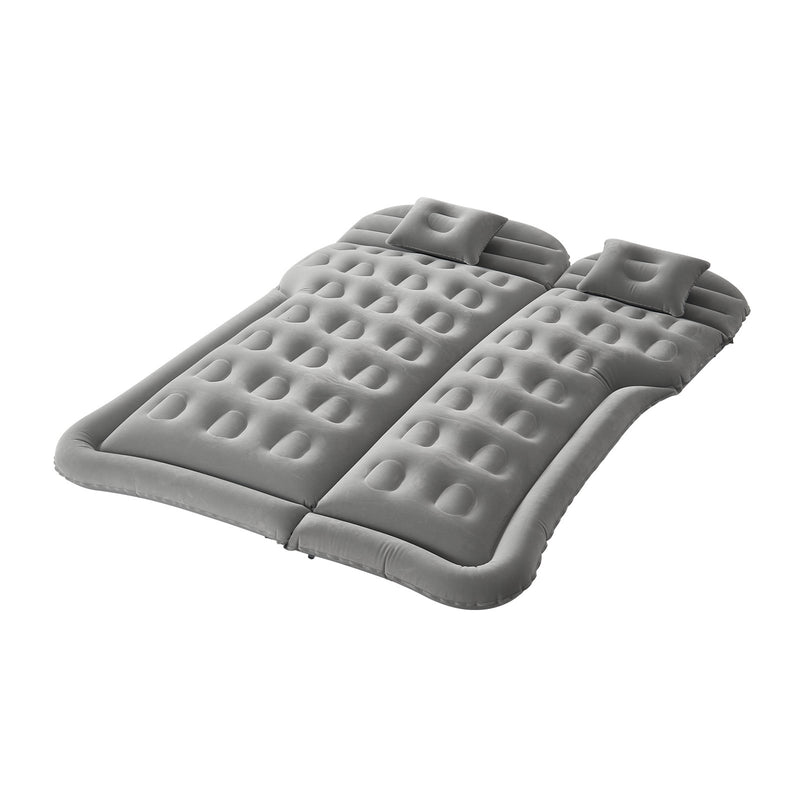 Load image into Gallery viewer, VEVOR Car Air Mattress, Inflatable Car Camping Mattress, Flocking Thickened Travel Beds, Comfortable and Durable Portable Sleeping Pad with Air Pump, Nozzle, Carry Bag, Fits Most SUV MPV Sedan, Gray
