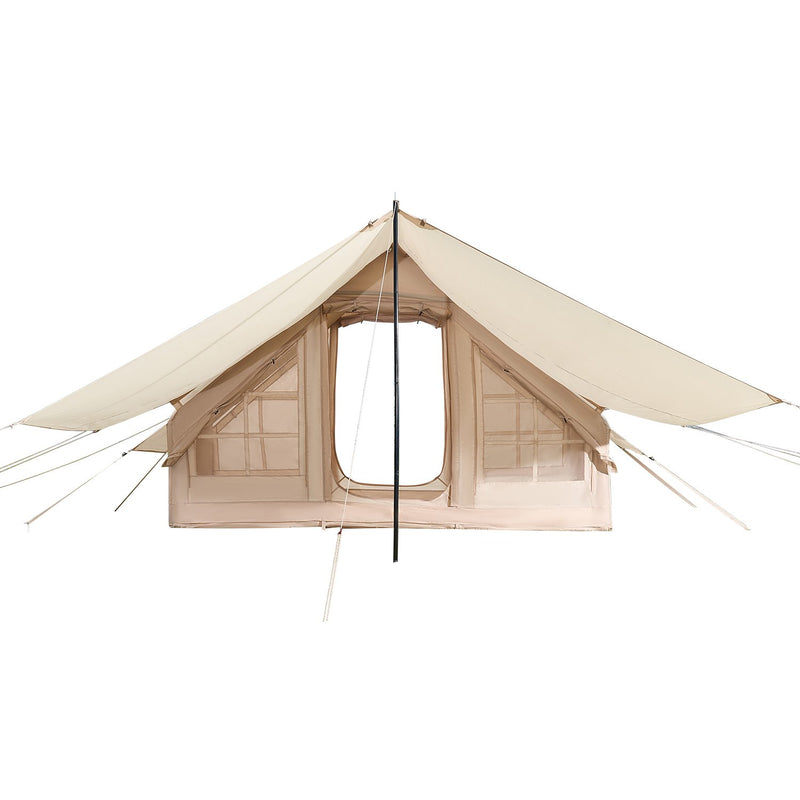 Load image into Gallery viewer, VEVOR Inflatable Tents for Camping, 3-5 Person Easy Setup Blow up Tent with Hand Pump, 300D Oxford 4 Season Glamping Tent with Canopy, Stove Jack, 2 Doors &amp; 2 Mesh Windows (Storage Bag Included)
