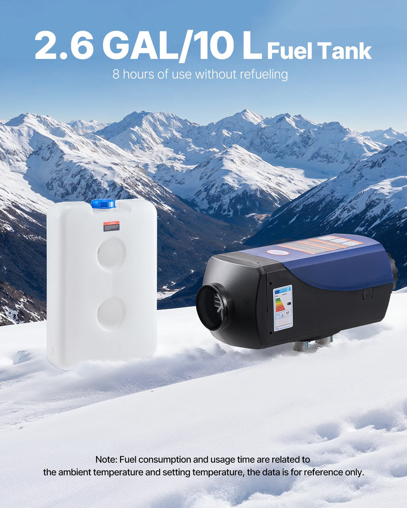 Load image into Gallery viewer, VEVOR Diesel Heater, 8KW, DC 12V/24V, Portable Diesel Air Heater with Remote Control and LCD Screen, Fast Heating Low Noise, 10 L Large Fuel Tank for Vehicles, Vans, RVs, Campers, and Trucks
