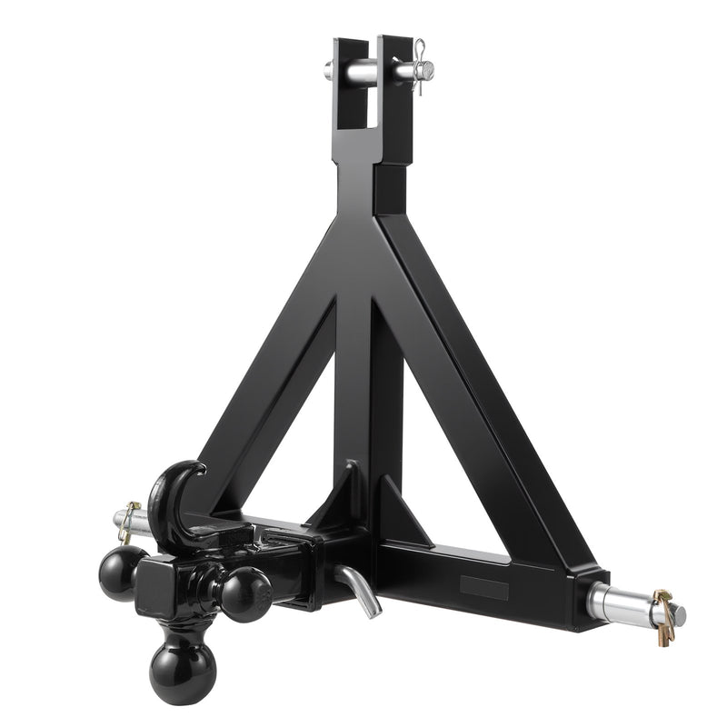 Load image into Gallery viewer, VEVOR 3 Point Trailer Hitch 2 in Receiver, 3pt Quick Hitch Attachment with 3 Trailer Balls, Tractor Tow Drawbar Adapter, Compatible with Kubota, Mahindra, Ford, Yanmar, John Deere, Massey Ferguson
