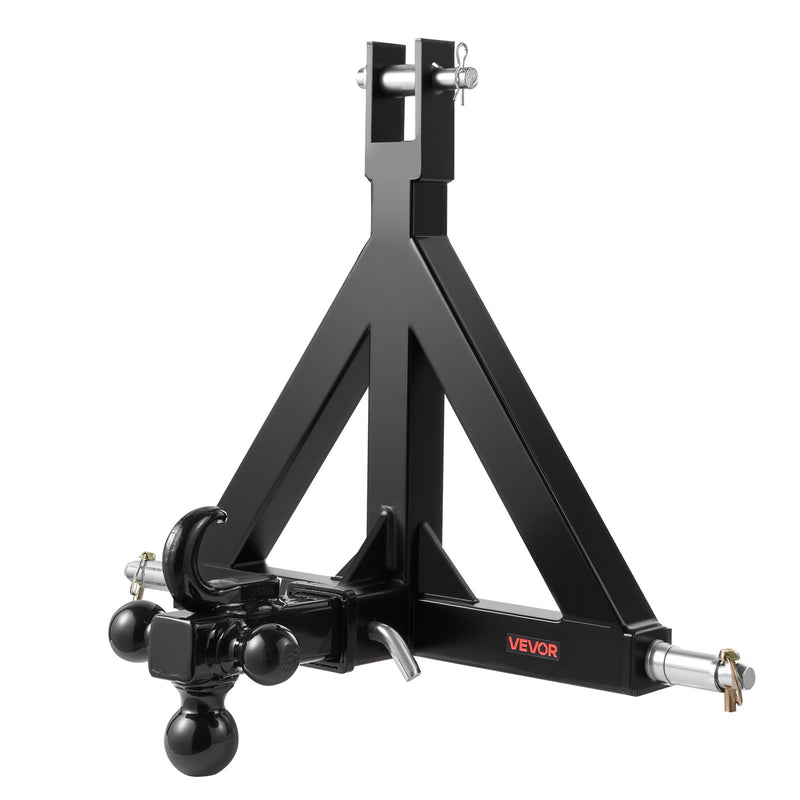 Load image into Gallery viewer, VEVOR 3 Point Trailer Hitch 2 in Receiver, 3pt Quick Hitch Attachment with 3 Trailer Balls, Tractor Tow Drawbar Adapter, Compatible with Kubota, Mahindra, Ford, Yanmar, John Deere, Massey Ferguson

