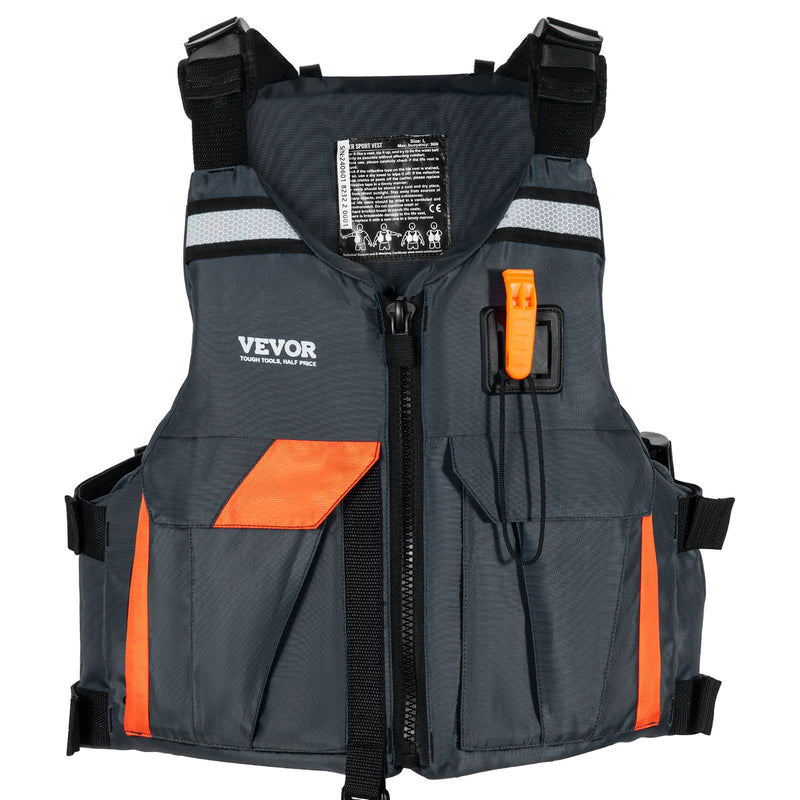 Load image into Gallery viewer, VEVOR Life Vest for Watersports (PFD), Life Jacket with Waterproof Nylon &amp; 96N Buoyancy, Life Vest/Jacket for Any Water Activity-Fishing, Kayaking, Surfing and More, Men and Women L
