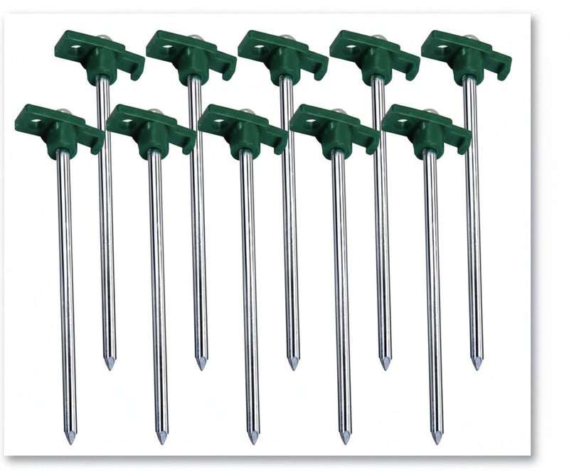 Load image into Gallery viewer, Heavy-Duty Storm Proof 10 Pack Galvanized Steel Rust Proof Tent Pegs
