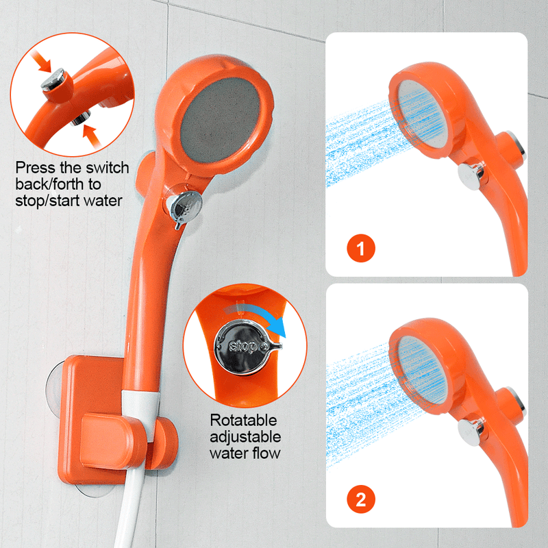Load image into Gallery viewer, Portable Camping Shower IPX7 Waterproof Outdoor Shower Water Pump with Rechargeable Battery and Intelligent Digital Display for Camping Hiking Traveling
