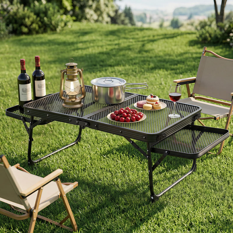 Load image into Gallery viewer, Weisshorn Camping Table Mesh Desktop Lightweight Portable Outdoor Folding Grill Desk
