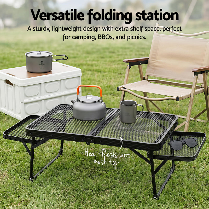 Load image into Gallery viewer, Weisshorn Camping Table Mesh Desktop Lightweight Portable Outdoor Folding Grill Desk
