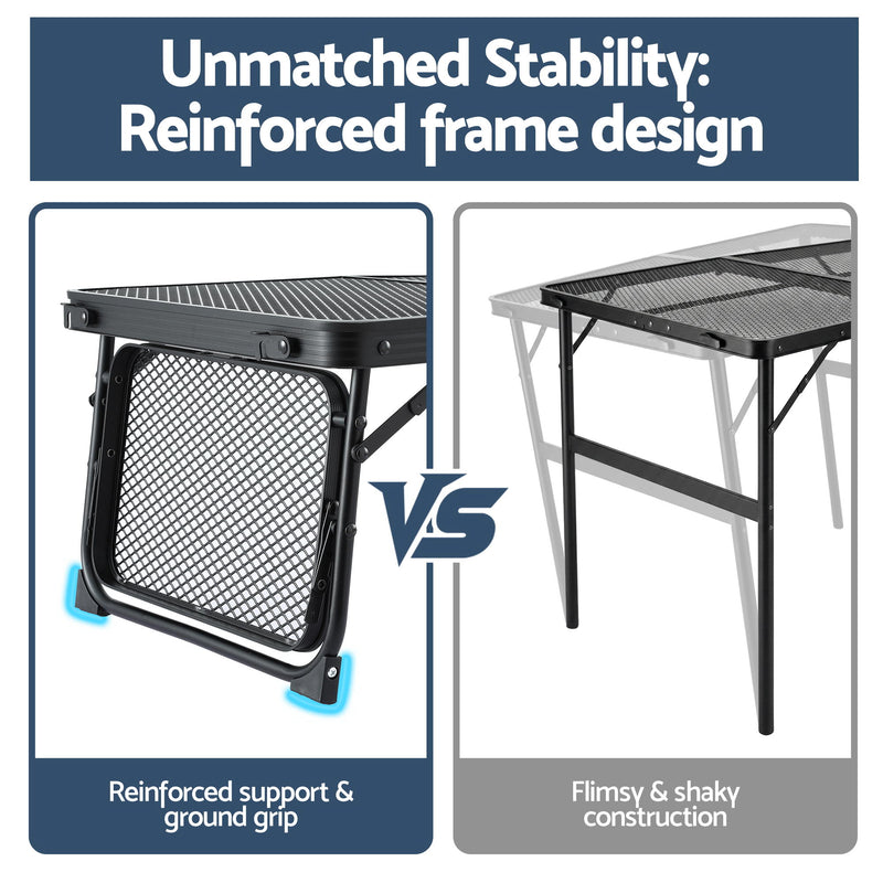 Load image into Gallery viewer, Weisshorn Camping Table Mesh Desktop Lightweight Portable Outdoor Folding Grill Desk

