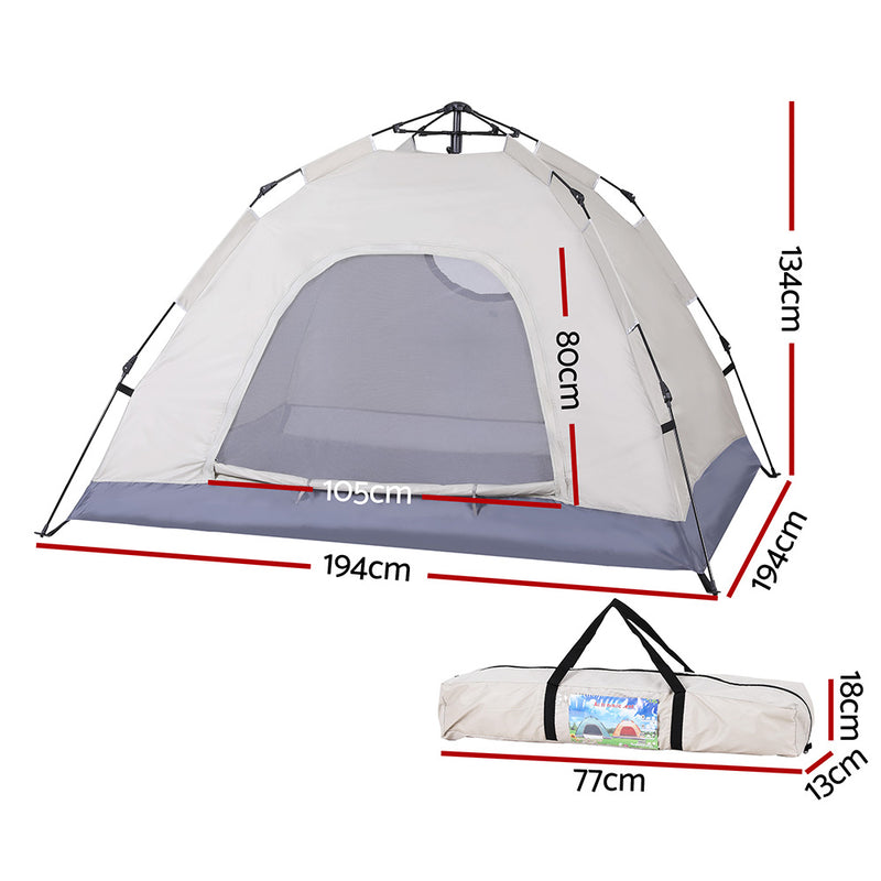 Load image into Gallery viewer, Weisshorn Camping Tent Instant Tent Pop up 2 Person Outdoor Hiking Tents Hiking Beige
