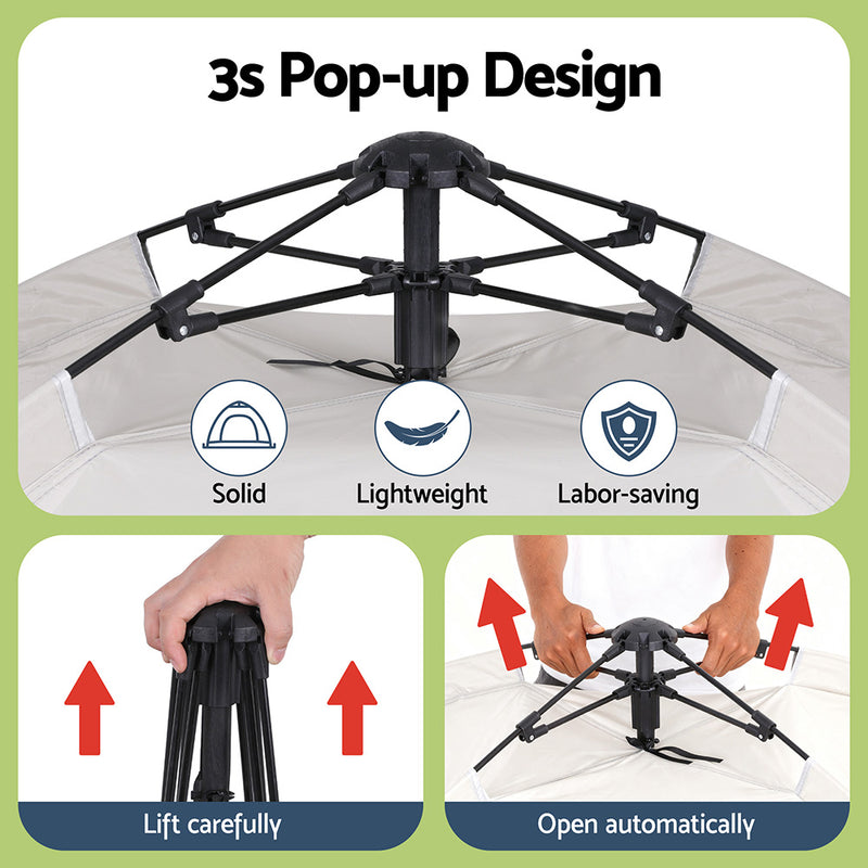 Load image into Gallery viewer, Weisshorn Camping Tent Instant Tent Pop up 2 Person Outdoor Hiking Tents Hiking Beige
