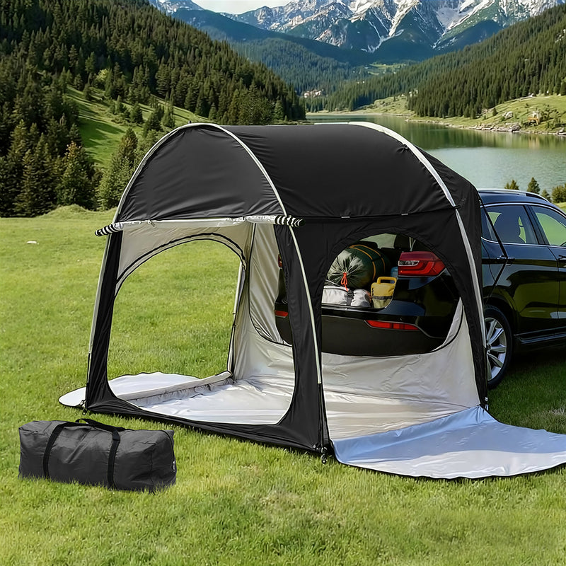Load image into Gallery viewer, Weisshorn Camping Tent Car SUV Rear Hatchback Tents Canopy Portable Outdoor Family Black
