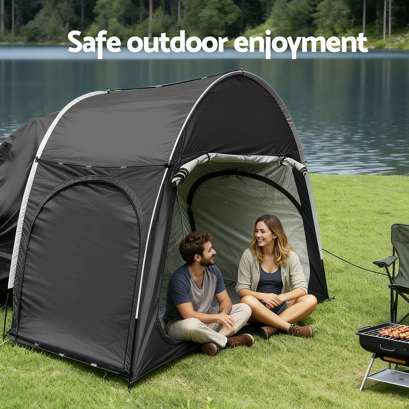 Load image into Gallery viewer, Weisshorn Camping Tent Car SUV Rear Hatchback Tents Canopy Portable Outdoor Family Black
