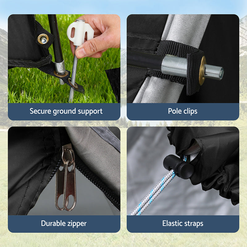 Load image into Gallery viewer, Weisshorn Camping Tent Car SUV Rear Hatchback Tents Canopy Portable Outdoor Family Black
