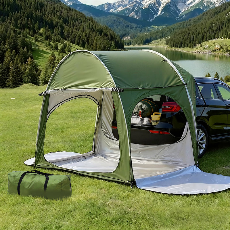 Load image into Gallery viewer, Weisshorn Camping Tent Car SUV Rear Hatchback Tents Canopy Portable Outdoor Family green
