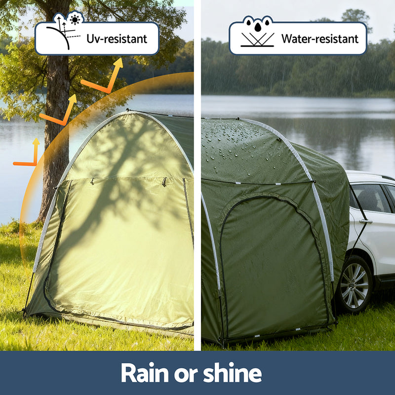 Load image into Gallery viewer, Weisshorn Camping Tent Car SUV Rear Hatchback Tents Canopy Portable Outdoor Family green
