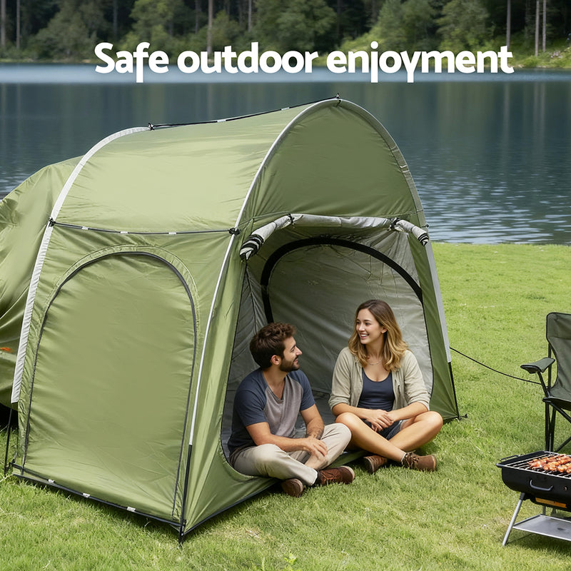 Load image into Gallery viewer, Weisshorn Camping Tent Car SUV Rear Hatchback Tents Canopy Portable Outdoor Family green
