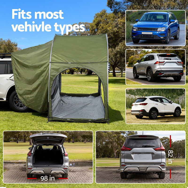 Load image into Gallery viewer, Weisshorn Camping Tent Car SUV Rear Hatchback Tents Canopy Portable Outdoor Family green
