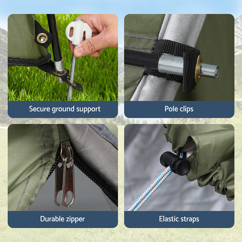 Load image into Gallery viewer, Weisshorn Camping Tent Car SUV Rear Hatchback Tents Canopy Portable Outdoor Family green
