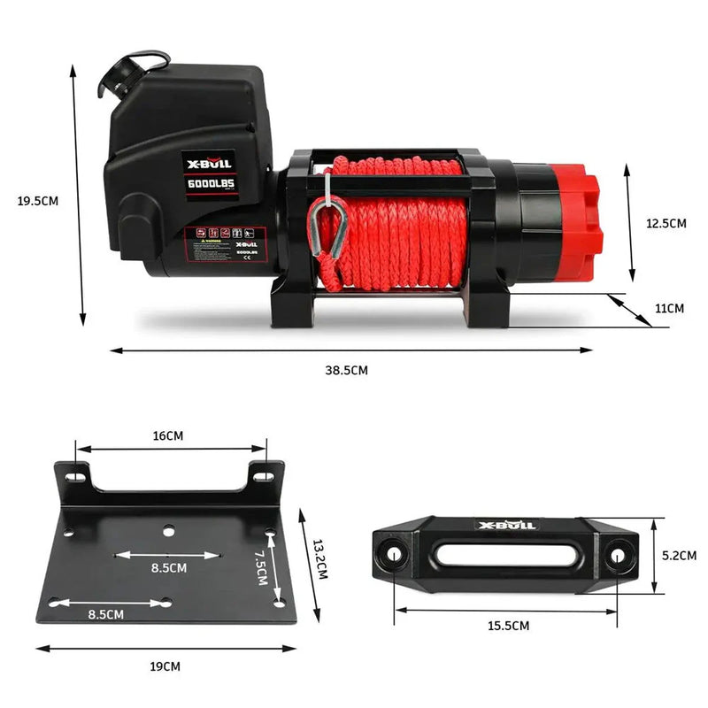 Load image into Gallery viewer, X-BULL Electric Winch 6000LBS 12V Synthetic Rope Wireless Remote Boat ATV UTV
