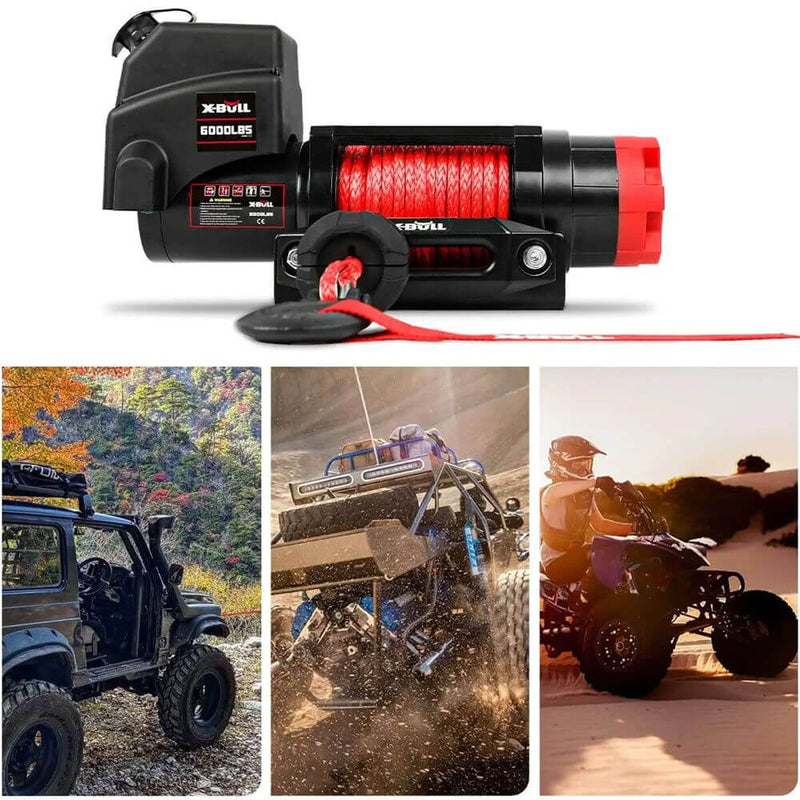 Load image into Gallery viewer, X-BULL Electric Winch 6000LBS 12V Synthetic Rope Wireless Remote Boat ATV UTV
